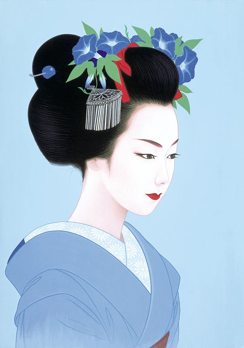 Ichiro Tsuruta 鶴田一郎, 1954 | Japanese beauty in Art Déco style 